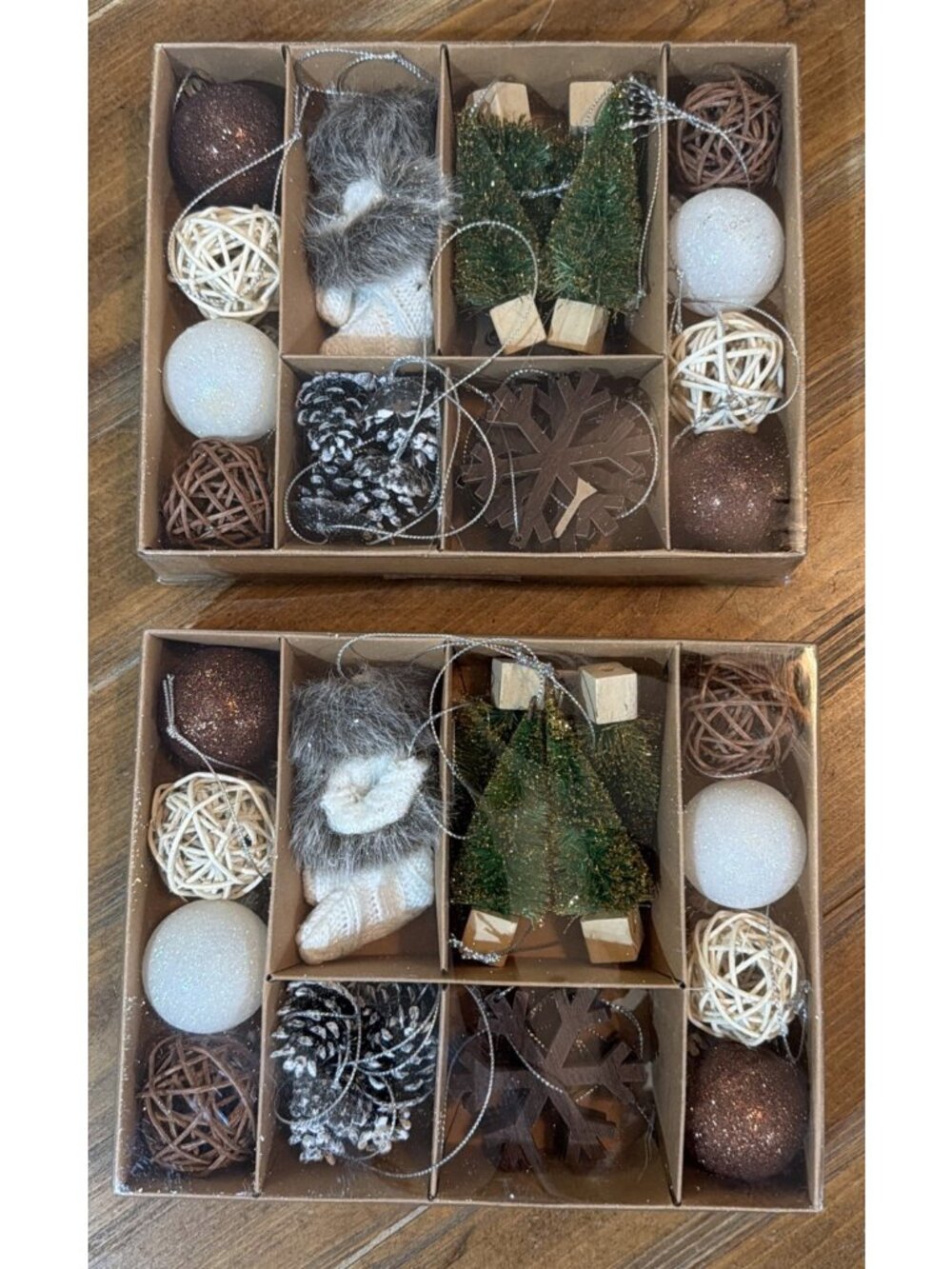 2 NEW ~ My Little Christmas 24 Piece Woodland Winter Wonderland Rustic Ornament